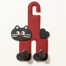 가죽 자동차 헤드레스트 후크 캐릭터 후크, 고양이, 1개