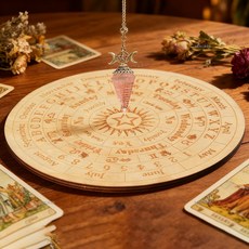 2개 크리스탈 스피릿 펜듈럼과 점술판 세트 결정을 내리기 직관적 지도 영적 의식리퍼, style a