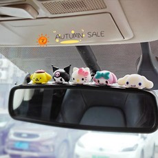 산리오 차량용 장식 소품 귀여운 만화 캐릭터 자동차 센터 콘솔 인형, 1개, 6개입 1세트