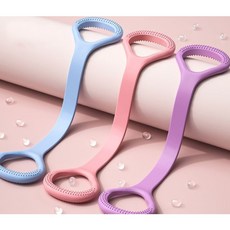 mamabao 8字拉力帶 美背神器 健身拉力器 瑜伽拉伸帶-顏色隨機, 1個, 美背神器-顏色隨機, 顏色隨機