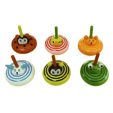 미니 동물모형 팽이(6종 세트)