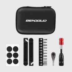 蹦果自行車維修工具組 山地車棘輪扳手修理套裝 騎行修車裝備, 1個, 迷你棘輪扳手套裝+補胎片