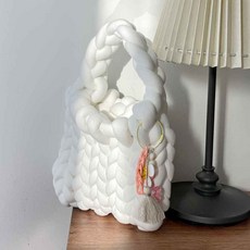 자영이꺼 자이언트얀 가방 핸드니팅 벨벳 망고실 1kg 만들기, 01 벨벳 아이보리(12/14 순차배송 예정), 벨벳 자이언트얀 500g, 1개