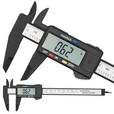 150mm 100mm 전자 디지털 켈리퍼 탄소 섬유 다이얼 버니어 게이지 미터 측정 도구 눈금자 Digital Black 100mm, 1세트