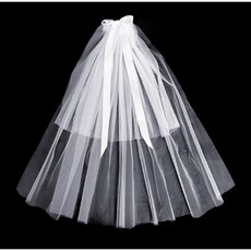 簡約頭紗髮夾 拍婚紗頭紗/婚禮頭紗/新娘頭紗/蝴蝶結頭紗（髮夾式）/新娘飾品