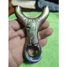 全鈦合金 狐狸雕刻 飛虎 表面炫彩烤色, 如圖所示, 1個
