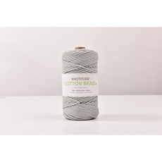 3mm 고급 마크라메실 순면우동사 100m 네트백 스트링 컬러우동실 코튼 브레이드 색실, 47-Gray