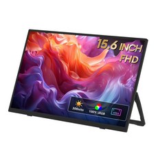 휴대용 모니터 포터블 ZEUSLAP 15.6" FHD 100sRGB 300Nits 초박형 후면 스탠드 디자인 휴대폰 게임용 노트북용