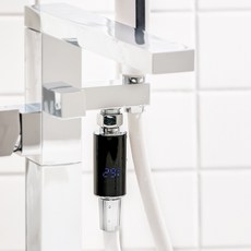 아토퓨어 아기 샤워기 온도계 LED 디지털 수력발전 수온계 탕온계 신생아 반려동물, 샤워기 온도계 본품