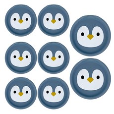 나와아기 실리콘 콘센트 안전커버 마개 멀티탭용, 그레이+펭귄, 8개