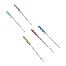 대부분의 가정용 재봉틀을 위한 5Pcs 유니버설 가정용 재봉틀 바늘 5사이즈 컬러 플랫 바늘 하의 수트