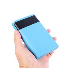 배터리 홀더 파워뱅크 없음 휴대폰 20000mAh 케이스 DIY 쉘 2A 5V 삼성 아이폰 박스 샤오미 충전기 4x18650, Blue