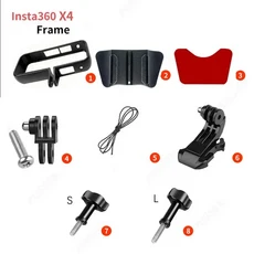 호환Scorpion Exo R1 헬멧 GoPro Hero 용 맞춤형 알루미늄 턱 마운트 13 12 11 10 Insta360 X4 X3 Ace DJI, 04 for Insta360 X4