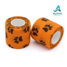 알파 동물 케릭터 자체접착 탄성테이핑 5CM*4.5M, 오렌지 6개입 1박스, 1박스, 6개입