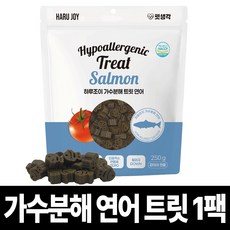펫생각 하루조이 강아지 가수분해 간식 연어 트릿 저알러지 저칼로리 다이어트 노즈워크 훈련, 1개, 250g, 트릿 연어