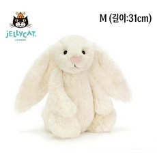 젤리캣 바쉬풀 버니 애착인형 봉제인형, 흰색, 1개
