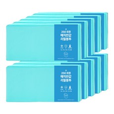 매직캔 호환 반값 리필봉투 250 베이비파우더향, 10개, 21L