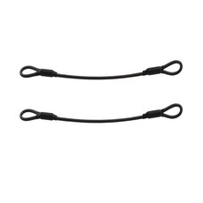 구이펑 2PCS 블랙 스테이지 조명 와이어 로프 12.6인치 길이 중장비 링 엔드 케이블 스티니리스 PVC 코팅 안전 꼬임 야외 여행 및 가정용 행잉 운송용