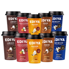 이디야 컵커피 (토피넛2 돌체콜드브루2 카페라떼2 바닐라라떼2 쇼콜라모카2), 300ml, 10개