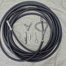 배관 하수구 체인노커 배수구 세줄 와이어 부품 샤프트, 2m 세트