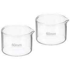 파티킬 230ml 결정화 접시 보로실리케이트 유리 결정화 접시 2개 스파우트가 있는 평평한 바닥 실험실 접시 증발 접시 투명 실험실 주방 과학 교실용, 50ml