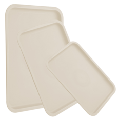 더블트리 무광 사각 트레이 3종 세트, 1세트, 땅콩크림