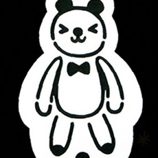 제과제빵 데코레이션 곰 캐릭터 스텐실 플레이트 홈베이킹 케이크 장식 도안 카페, 1개, 상세페이지 참조