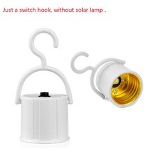 LED 태양 전구 E27 7W 12W 휴대용 조명 충전식 Lampada 방수 야외 캠프 텐트 정원, Hook with Switch, 03 Hook with Switch, Hook with Switch