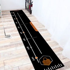 高爾夫推杆練習毯 室內外推杆訓練墊 辦公室迷你高爾夫推杆練習器, 1個, DY-黑色推杆款【優質硅藻泥】,定製尺寸【請聯繫客服】