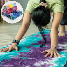 요가 매트타올 경량 명상타월 논슬립 필라테스 헬스 수건 여행 담요, 포레스트 블루, 1개