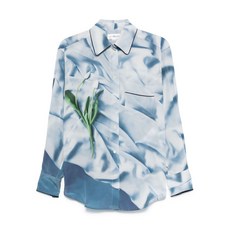 빅토리아베컴 플라워 새틴 파자마 셔츠