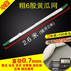 種瓜豆角弔瓜絲瓜苦瓜黃瓜百香果專用網植物爬藤網種植網攀爬農用TJBZ, 2*100粗6股【孔25黃瓜絲瓜】, 1個