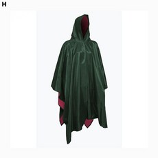 후드 스트랩 판초 우의 레인코트