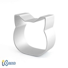 愛廚房 台灣製造 三能 鋁合金鳳梨酥圈餅乾模 熊貓兔2入 陽極動物造型壓模, 1個, 貓型圈-10入