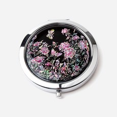 나전칠기 손거울 목단나비 자개 휴대용 화장거울 여성 전통공예 인테리어소품, 선물포장없음