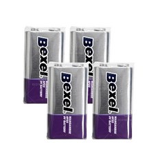 벡셀 망간 9V 건전지 벌크 1입x4개 4알 6F22, 4개, 1개입
