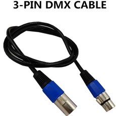 3-PIN DMX 케이블 (2M3M4M5M6M7M8M9M10M12M15M) LED PAR 무대 조명 dmx 신호 라인 dj 장비 100%, 01 3M