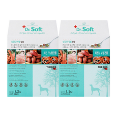 닥터소프트 더독 치킨 7세 이상 시니어 노령견용 사료, 닭, 1.2kg, 2개