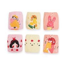 CAPOPO 韓國產純棉女童內褲 6入