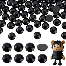 플라스틱 인형 눈 안전 눈 와셔 포함 DIY 봉제 인형 액세서리 동물 눈알 만들기 재료, 1개, 블랙 520