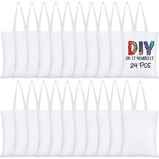 [ 897473 ] 산우타 24개 승화 블랭크 폴리에스터 토트백 39.8 x 30.5cm(15.8 12인치) 화이트 파티 DIY 타이 염색 기념품 선물, [ 897473 ] 산우타 24개 승화 블랭크 폴리에스