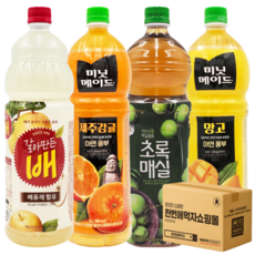 [한번에먹자] 주스세트 1.5L 갈아만든배 + 감귤주스 + 초록매실 + 망고주스