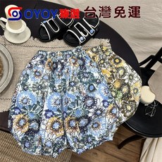 OY1 2025夏季新款男女童純棉九分褲 寶寶時尚休閑沙灘褲