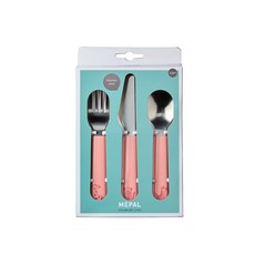 荷蘭Mepal mio 餐具三件組 (共3色) 兒童餐具 湯匙 叉子 刀子 安全WUZ屋子, 粉紅, 1個