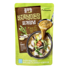 풀무원 바지락냉이된장찌개양념 130g, 4개