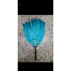 單支藍色染色扇子，輕巧便攜，夏日消暑必備，優雅藍色漸層，展現個人品味, 1個