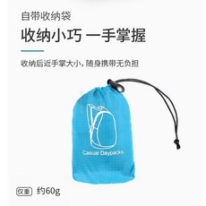 新款摺疊雙肩包輕便旅行包徒步運動登山包大容量便攜戶外包, 黑色,均碼