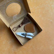 미니가위 휴대용미니가위 여행용가위 예쁜가위 다꾸 초미니 초소형 가위, 브라운