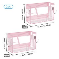 小體積折疊冰箱置物架 側收納掛架 磁吸免打孔磁鐵收納盒 調料盒廚房 熱銷爆款, 2PC（粉色）, 1個