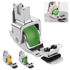 루이 재봉 압박발 다기능 롤드 헴 인비지블 지퍼 가이드 바 프로 마감, 1개, 녹색